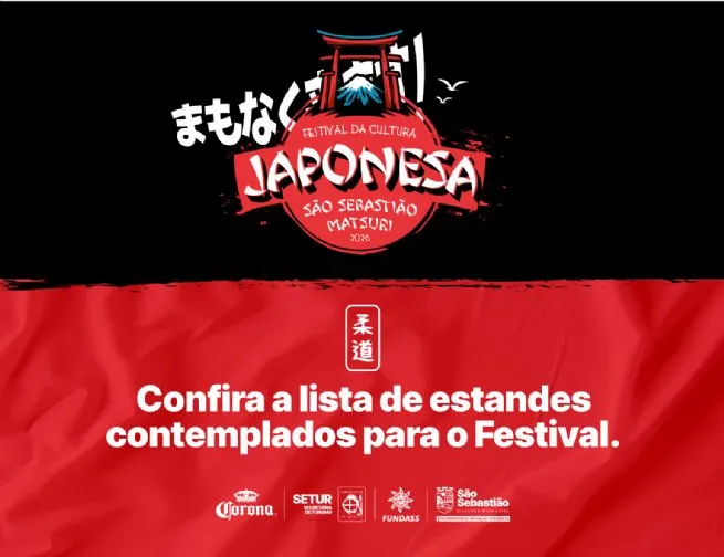 Prefeitura de São Sebastião divulga estandes contemplados para o São Sebastião Matsuri 2026