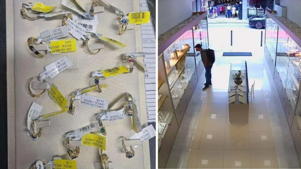 Após o furto, imagens e informações levantadas durante a apuração indicaram que o suspeito havia embarcado em um táxi com destino a São José dos Campos.