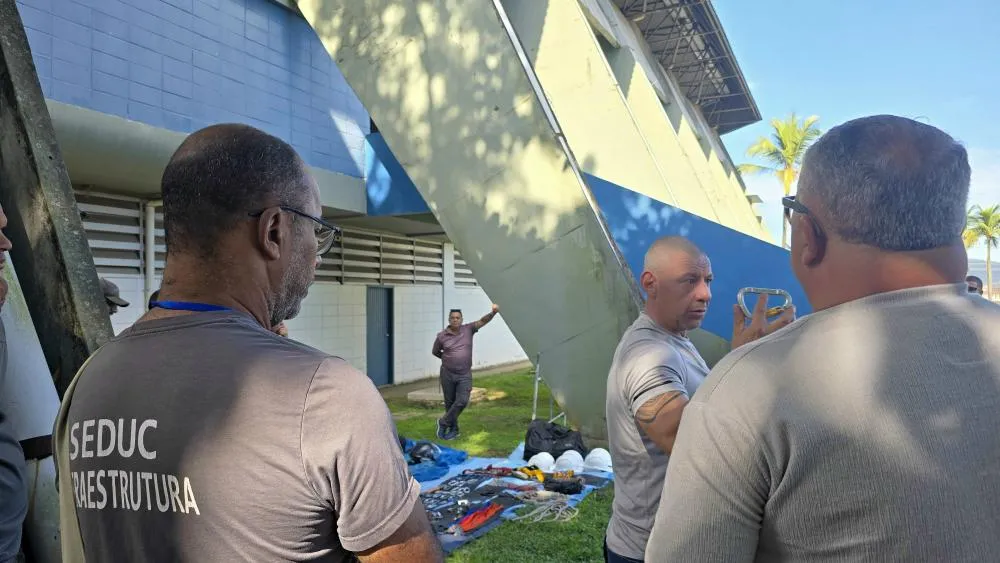 Servidores da Educação participam de treinamento sobre trabalho em altura