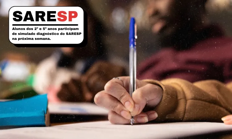 Alunos dos 2º e 5º anos participam de simulado diagnóstico do SARESP na próxima semana